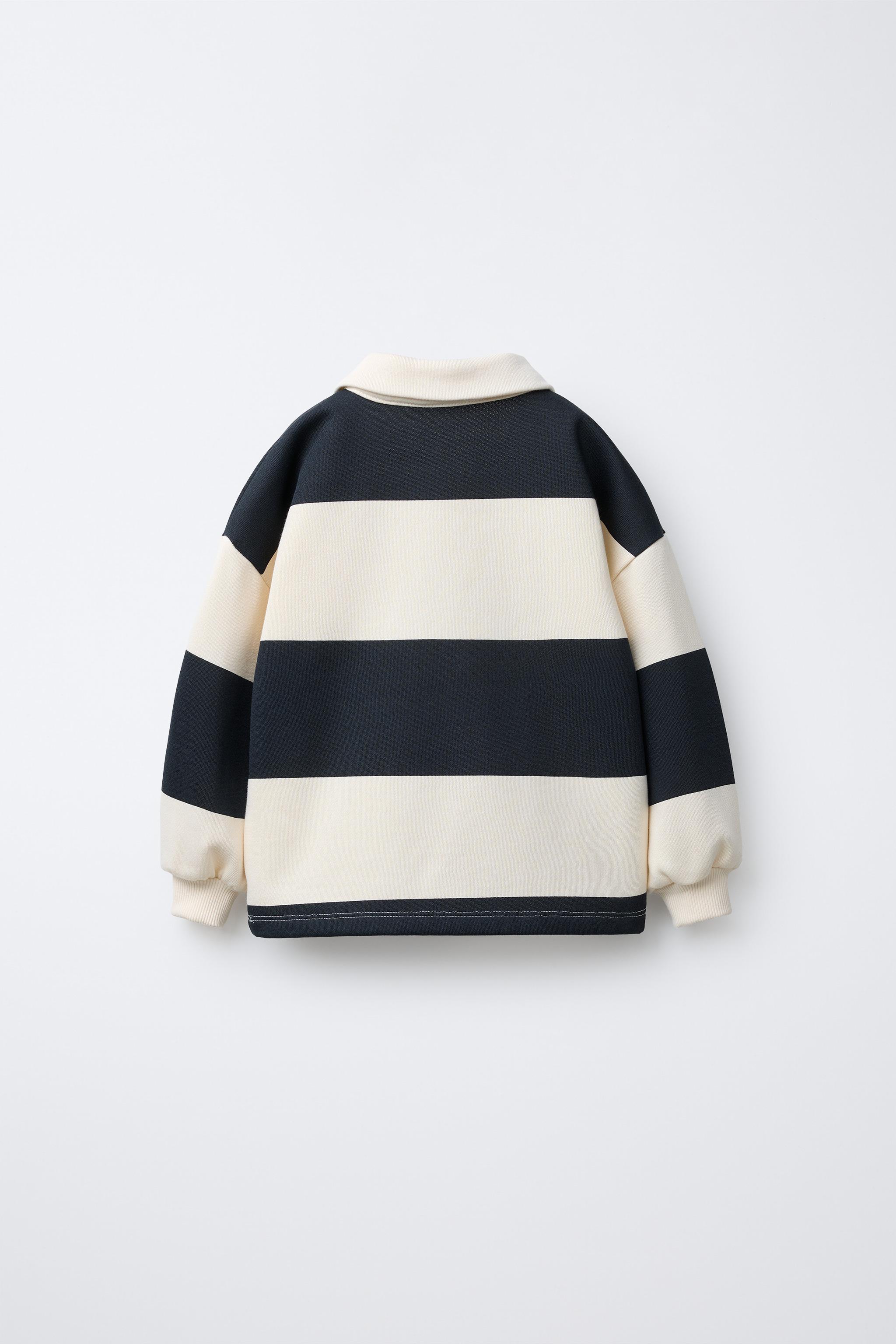 STRIPED DOG PRINT POLO SHIRT